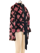 Ungaro Argyle Pattern Fur Jacket Outerwear arcadeshops.com