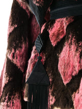 Ungaro Argyle Pattern Fur Jacket Outerwear arcadeshops.com