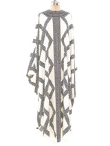 Mr. Dino Greek Key Printed Caftan Dress arcadeshops.com