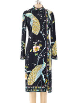 Floral Motif Printed Jersey Dress Dress arcadeshops.com