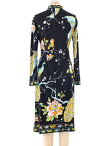 Floral Motif Printed Jersey Dress Dress arcadeshops.com