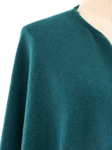 Halston Forest Green Knit Shawl Jacket arcadeshops.com