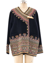 Oscar de la Renta Embellished Wrap Jacket Jacket arcadeshops.com