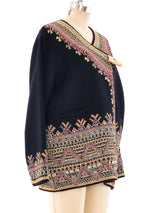 Oscar de la Renta Embellished Wrap Jacket Jacket arcadeshops.com
