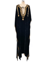 Embellished Velvet Caftan Dress arcadeshops.com