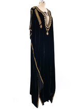 Embellished Velvet Caftan Dress arcadeshops.com