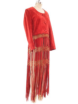 Moschino Suede Fringed Jacket Jacket arcadeshops.com