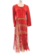 Moschino Suede Fringed Jacket Jacket arcadeshops.com