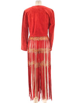 Moschino Suede Fringed Jacket Jacket arcadeshops.com