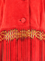 Moschino Suede Fringed Jacket Jacket arcadeshops.com