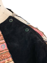 Embellished Patchwork Printed Suede Top Top arcadeshops.com