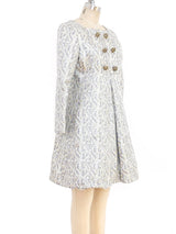 Malcolm Starr Metallic Brocade Mini Dress Dress arcadeshops.com