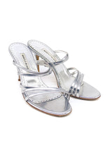 Manolo Blahnik Silver Heeled Sandal Accessory arcadeshops.com