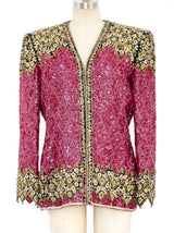 Mary McFadden Sequin Embellished Jacket Jacket arcadeshops.com