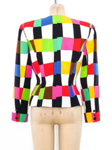 Albert Nipon Colorblock Check Jacket Jacket arcadeshops.com
