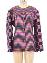 Victor Costa Rainbow Striped Jacket Jacket arcadeshops.com