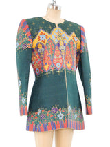 Mary McFadden Quilted Floral Jacket Jacket arcadeshops.com