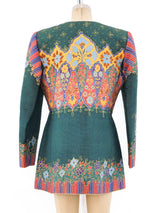 Mary McFadden Quilted Floral Jacket Jacket arcadeshops.com