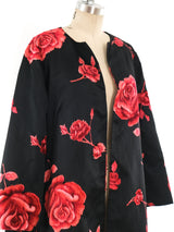 Rose Printed Opera Coat Outerwear arcadeshops.com