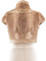 Rabbit Fur Sleeveless Crop Jacket Jacket arcadeshops.com