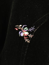 Malcolm Hall Floral Embroidered Velvet Jacket Jacket arcadeshops.com