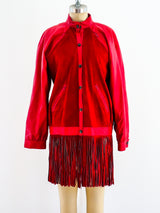 Christian Dior Fringed Leather and Suede Jacket Jacket arcadeshops.com