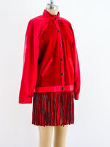 Christian Dior Fringed Leather and Suede Jacket Jacket arcadeshops.com