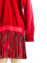 Christian Dior Fringed Leather and Suede Jacket Jacket arcadeshops.com