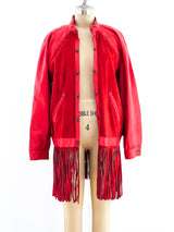 Christian Dior Fringed Leather and Suede Jacket Jacket arcadeshops.com