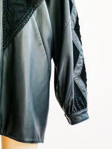 Removable Sleeve Leather and Fur Jacket Jacket arcadeshops.com