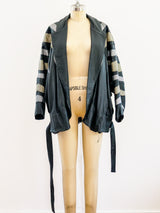 Metallic Flame Leather Jacket Jacket arcadeshops.com