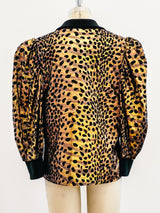 Gold Lurex Leopard Print Jacket Jacket arcadeshops.com