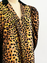Gold Lurex Leopard Print Jacket Jacket arcadeshops.com