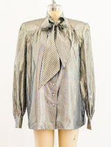 Nina Ricci Lurex Stripe Top Top arcadeshops.com