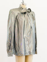 Nina Ricci Lurex Stripe Top Top arcadeshops.com