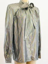 Nina Ricci Lurex Stripe Top Top arcadeshops.com