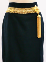 Gianfranco Ferre Gold Tassel Skirt Skirt arcadeshops.com