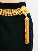Gianfranco Ferre Gold Tassel Skirt Skirt arcadeshops.com
