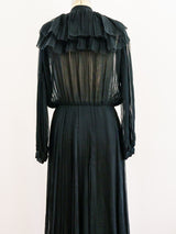 Chanel Pleated Chiffon Gown Dress arcadeshops.com