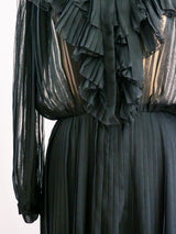 Chanel Pleated Chiffon Gown Dress arcadeshops.com