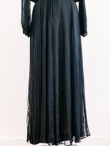 Chanel Pleated Chiffon Gown Dress arcadeshops.com