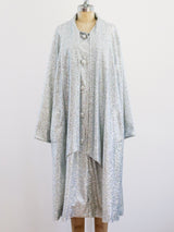 Rodarte Silver Sequin Coat Dress Jacket arcadeshops.com