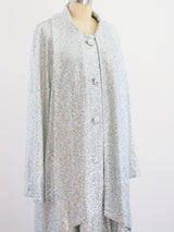 Rodarte Silver Sequin Coat Dress Jacket arcadeshops.com