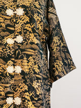 Chinese Pagoda Jacquard Robe Jacket arcadeshops.com