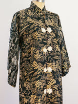 Chinese Pagoda Jacquard Robe Jacket arcadeshops.com