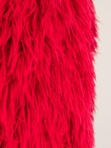 Red Shag Yarn Jacket Top arcadeshops.com