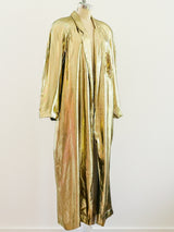 Gold Lame Maxi Jacket Jacket arcadeshops.com