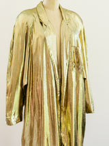 Gold Lame Maxi Jacket Jacket arcadeshops.com