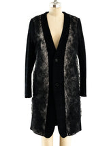 Noir Tulle Panel Wool Jacket Jacket arcadeshops.com