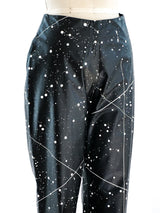 Norma Kamali Paint Splatter Vinyl Pants Bottom arcadeshops.com